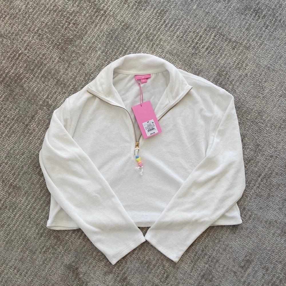 Stoney Clover NWT terry cropped pullover XS